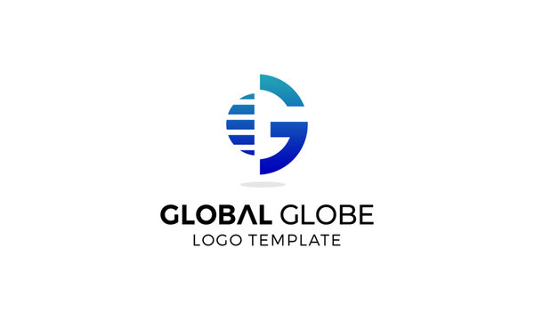 letter G with globe for world logo