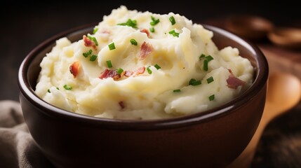 mashed potatos in a bowl