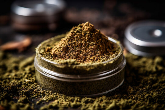 cannabis kief, crushed trichome hash Generative AI
