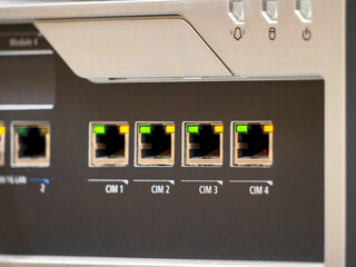 Ethernet ports of communication equipment in a test mode