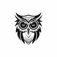 Fototapeta premium Owl Head Tattoo. Generative AI