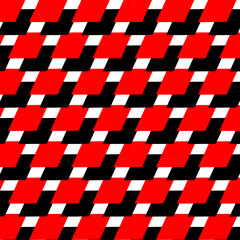 Obraz premium Black, red, and white background geometric shapes seamless pattern illustration