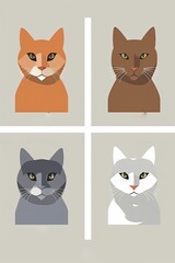 Obraz premium Katze minimal