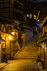 Fototapeta na wymiar 日本　京都府京都市の産寧坂の夜景