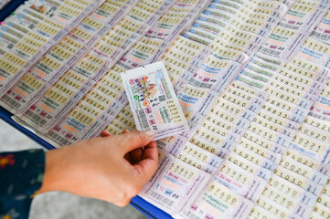 Thai lottery tickets on store shop ,Thai government lottery Thai Lottery is prediction on the 1st...