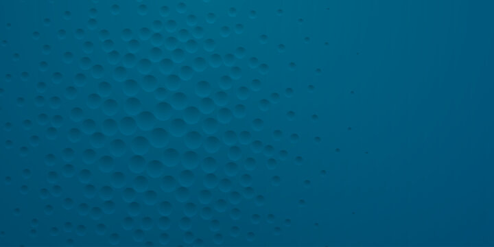 Abstract background in blue colors with many concave small circles