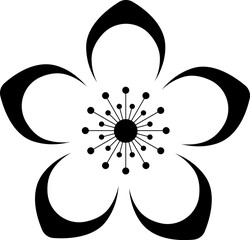 Cherry blossoms vector icon. Flowers, plants, spring, cute, etc. © Volodymyr