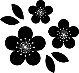 Cherry blossoms vector icon. Flowers, plants, spring, cute, etc.