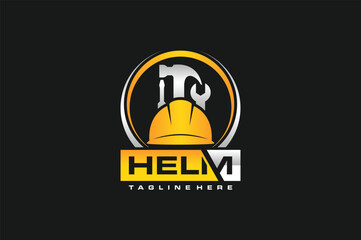 circle logo workshop equipment helmet