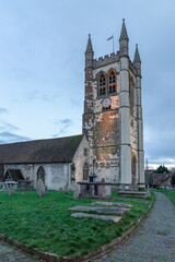 St Andrew's Church Backyard with cemetery. Anglican parish church in the center of Farnham, Surrey, England