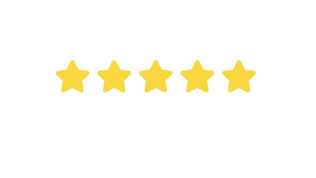 five gold stars Surveys to measure customer satisfaction levels.