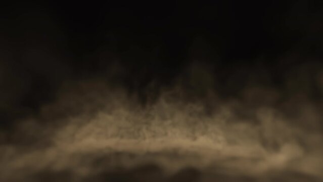 Ground dust smoke blowing on alpha background 