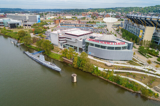 Carnegie Science Center in Pittsburgh, Pennsylvania. Museum and research center offers science related exhibits, a planetarium, live shows and kids programs