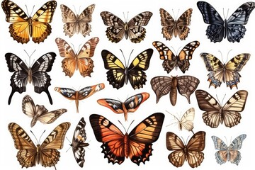 collection of butterflies