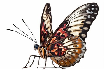 Colorful watercolor butterfly isolated on white background