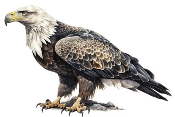 Obraz premium bald eagle isolated on white
