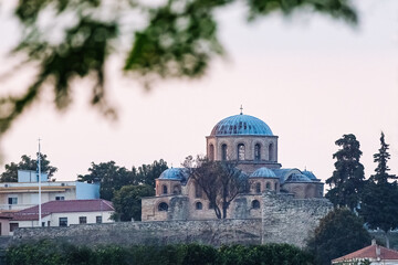 Fototapeta na wymiar Church of Panagia Theotokos Kosmosoteira byzantine monastery at Feres Evros Thrace Greece.