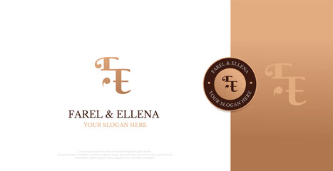 Initial FE Logo Design Vector 