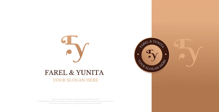 Initial FY Logo Design Vector 