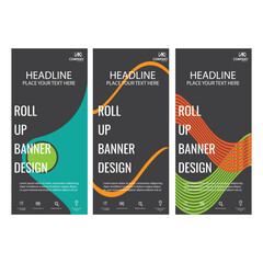 Rol Up Banner  template Design