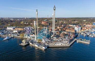 Amusement Park in Stockholm, Sweden. Grona Lund