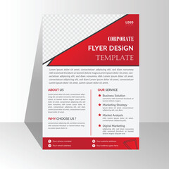 modern creative corporate abstract red black gradient business flyer and brochure design template.