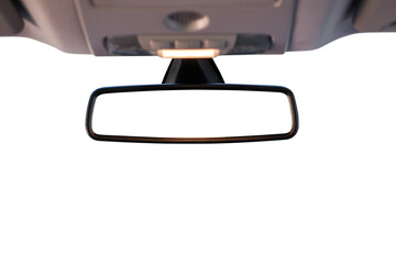 Car rear view mirror isolated on isolated PNG Background.