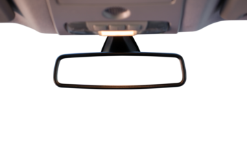 Car rear view mirror isolated on isolated PNG Background.