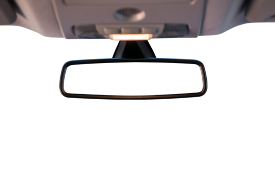 Car rear view mirror isolated on isolated PNG Background.