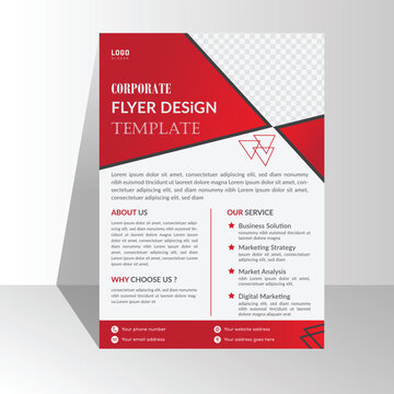 modern creative corporate abstract red black gradient business flyer and brochure design template.