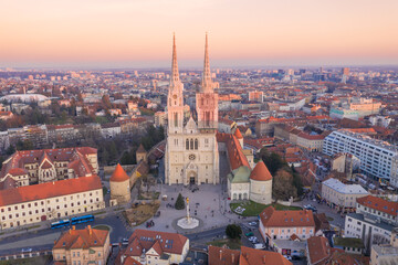 Zagreb Cathedral in Croatia. It is on the Kaptol, is a Roman Catholic institution and the tallest...