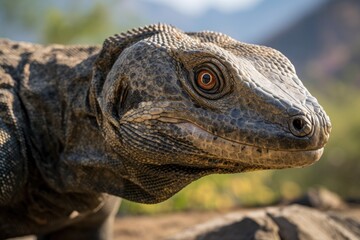 Komodo Dragons on Indonesia's Komodo Island. Generative AI