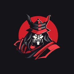 samurai esport logo vector illustration
