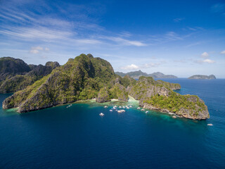 Big Lagoon in El Nido, Palawan, Philippines. Tour A route and Place. Miniloc Island