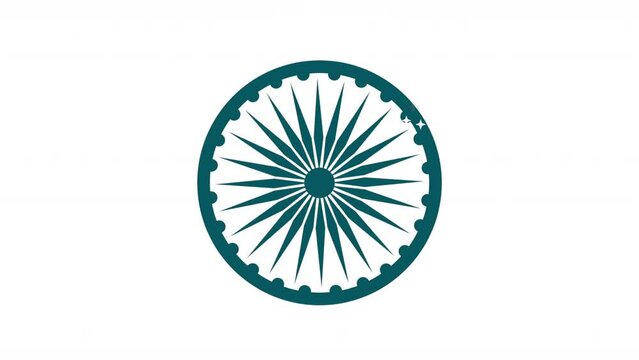 Ashok Chakra National symbol of India animation