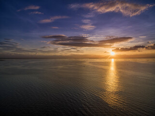 Fototapeta na wymiar Sunset in Manila, Philippines.Bay City, Pasay.