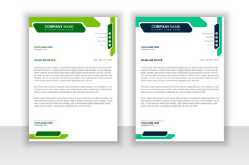 Letterhead template in Abstract style design for professional business.