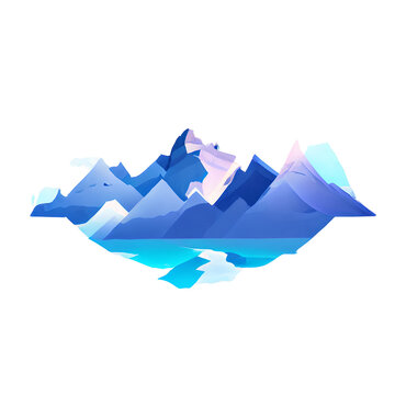 Frozen Mountain Landscape in Digital Painting