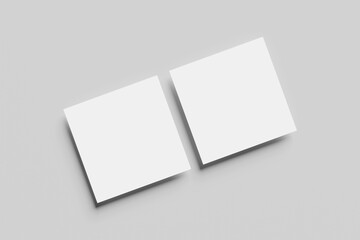 Square Business Card Blank Mockup
