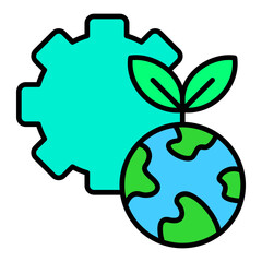 Ecosystem Filled Line Icon