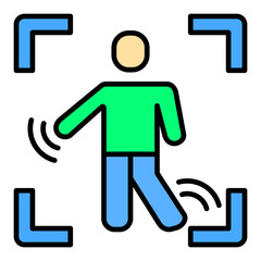 Motion Capture Filled Line Icon