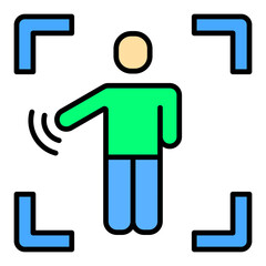Motion Sensor Filled Line Icon