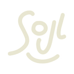 Obraz premium cute soul text effect element