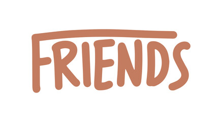 minimalist friends text effect design element