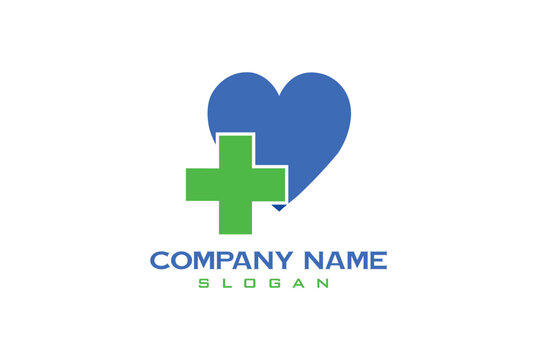 Cross plus medical logo icon design template elements