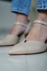 Woman elegant shoes spring collection