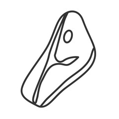 Outline illustration of a meat steak icon