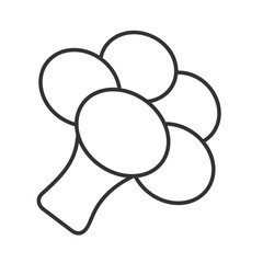 Outline illustration of a broccoli icon
