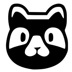 Fototapeta premium black and white of animal face
