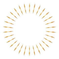 金色風のシンプルな線のフレーム素材